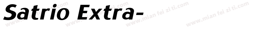 Satrio Extra字体转换
